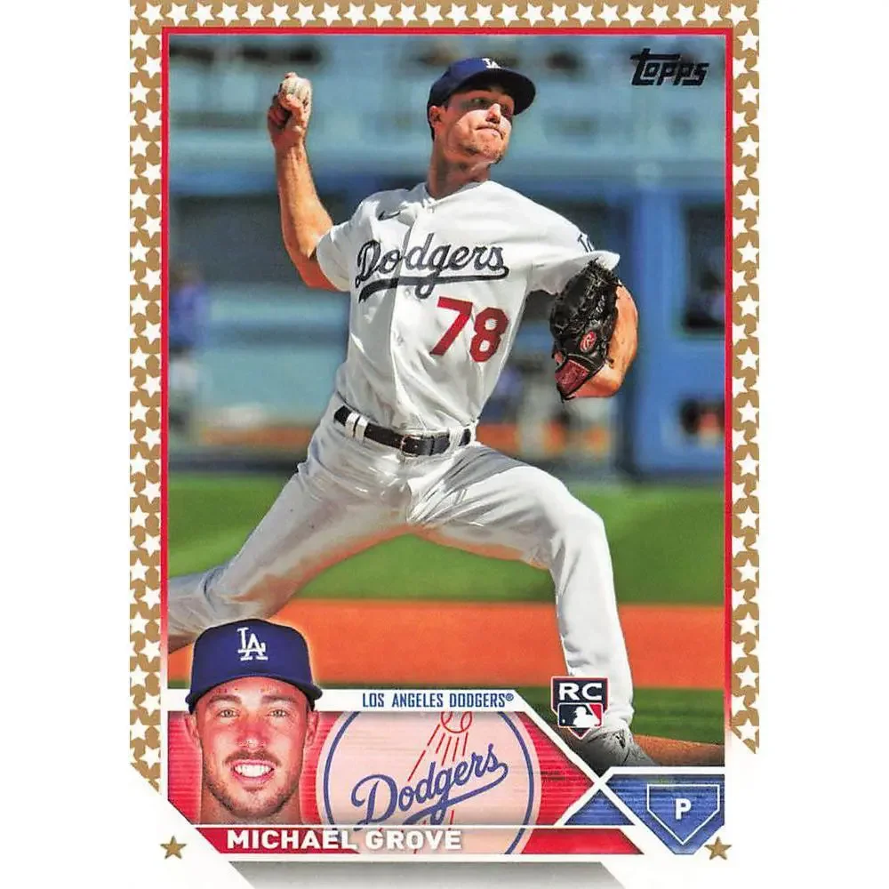 2023 Topps Gold Star Michael Grove Rookie #15 Los Angeles Dodgers